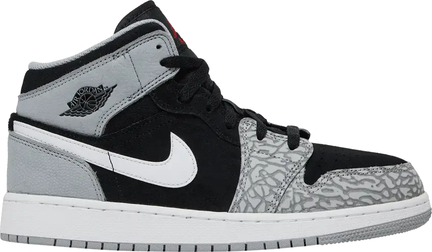  Jordan 1 Mid SE Elephant Print (GS)