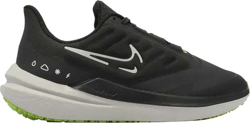  Nike Wmns Air Winflo 9 Shield &#039;Black White Volt&#039;