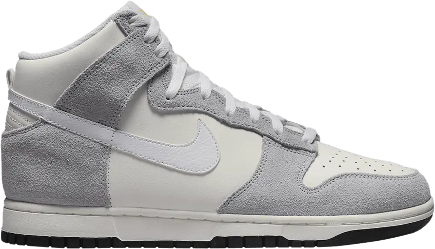  Nike Dunk High Retro Sail Pure Platinum Black White