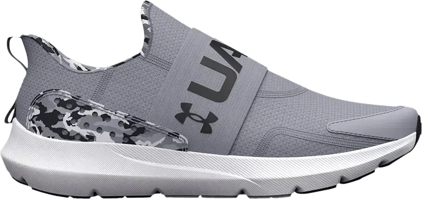  Under Armour Surge 3 Slip GS &#039;Printed Camo - Grey&#039;