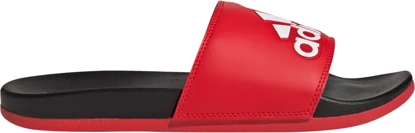  Adidas Adilette Comfort Slide &#039;Vivid Red Black&#039;