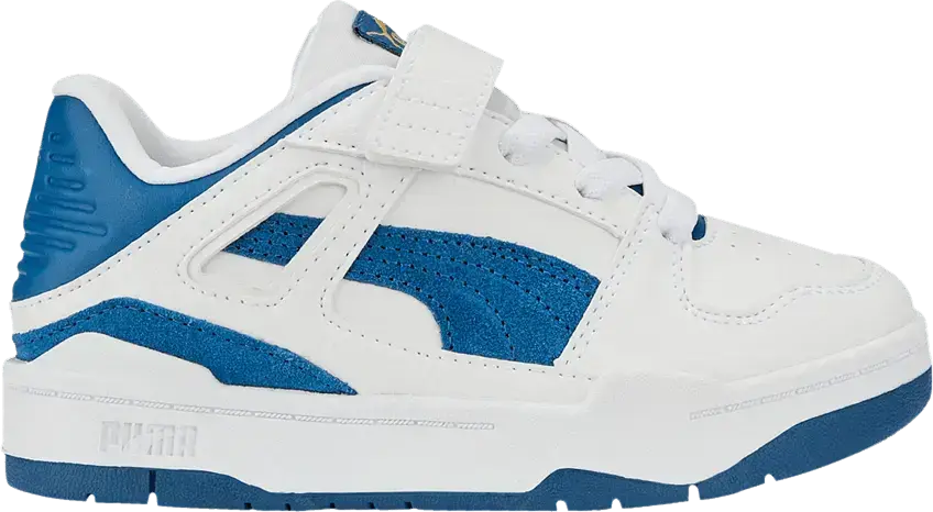  Puma Slipstream Suede Little Kid &#039;White Lake Blue&#039;