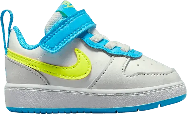  Nike Court Borough Low 2 TD &#039;White Baltic Blue Volt&#039;