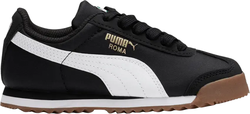  Puma Roma Basic Summer Little Kid &#039;Black Gum&#039;