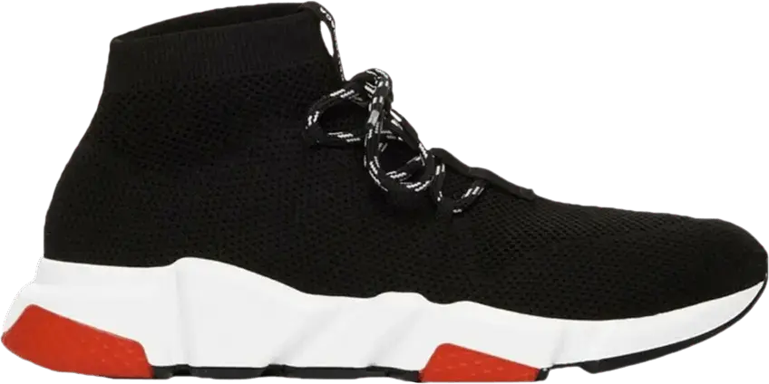  Balenciaga Speed Lace Up Trainer &#039;Black Red&#039;