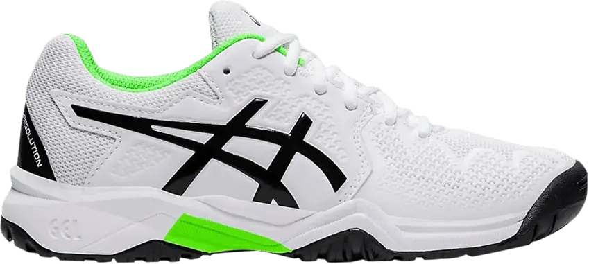  Asics Gel Resolution 8 GS &#039;White Green Gecko&#039;