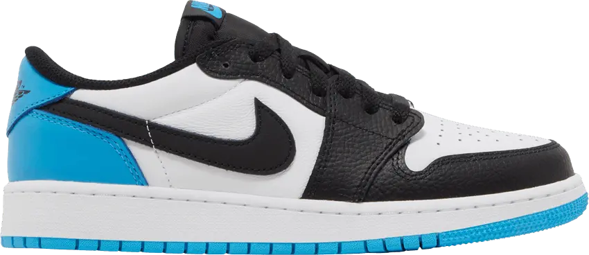  Jordan 1 Retro Low OG Black Dark Powder Blue (GS)