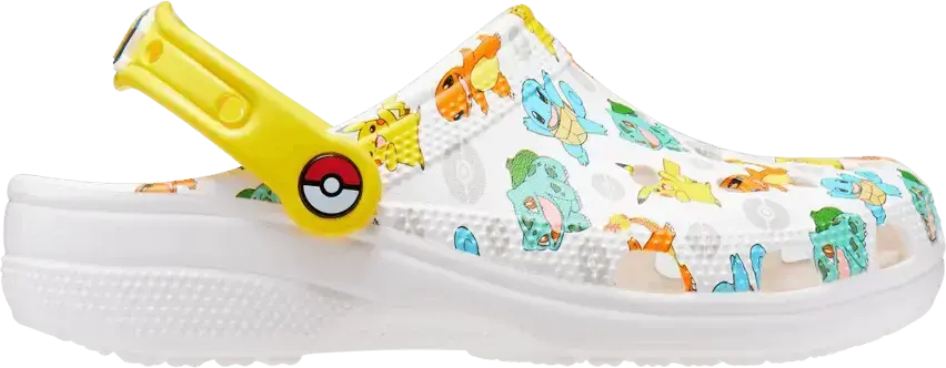  Crocs Classic Clog Pokémon White