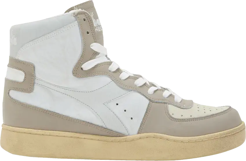  Diadora Mi Basket Used &#039;Cobblestone White&#039;