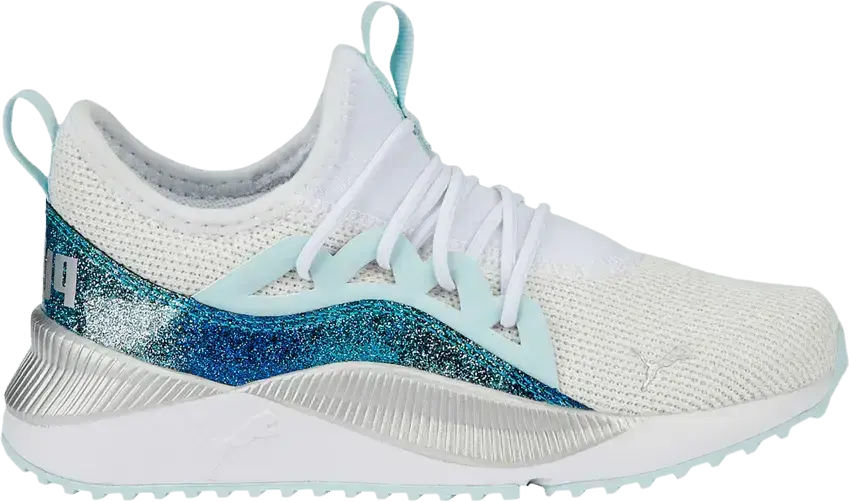  Puma Pacer Future Allure Little Kid &#039;Night Out - White Light Aqua&#039;