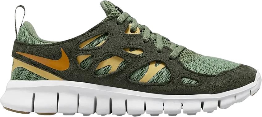  Nike Free Run 2 GS &#039;Oil Green Wheat Gold&#039;