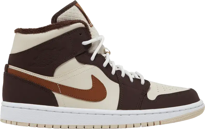  Jordan 1 Mid SE Brown Basalt Oatmeal (Women&#039;s)