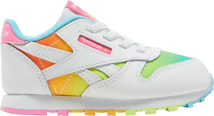  Reebok Classic Leather Toddler &#039;Rainbow&#039;