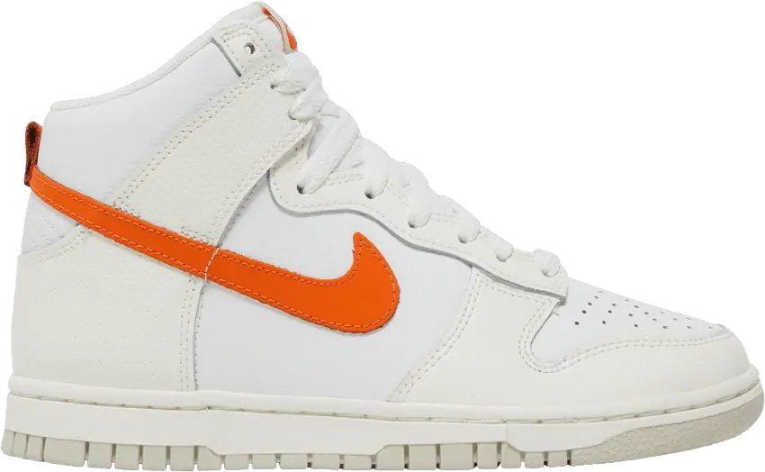  Nike Dunk High White Magma Orange (Women&#039;s)