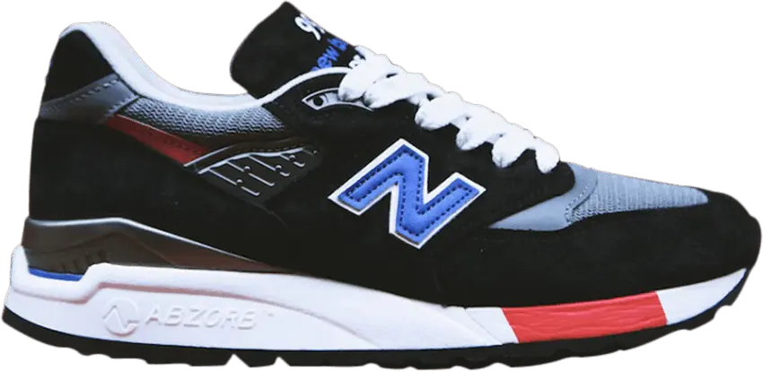  New Balance 998 Made In USA Black Blue Red