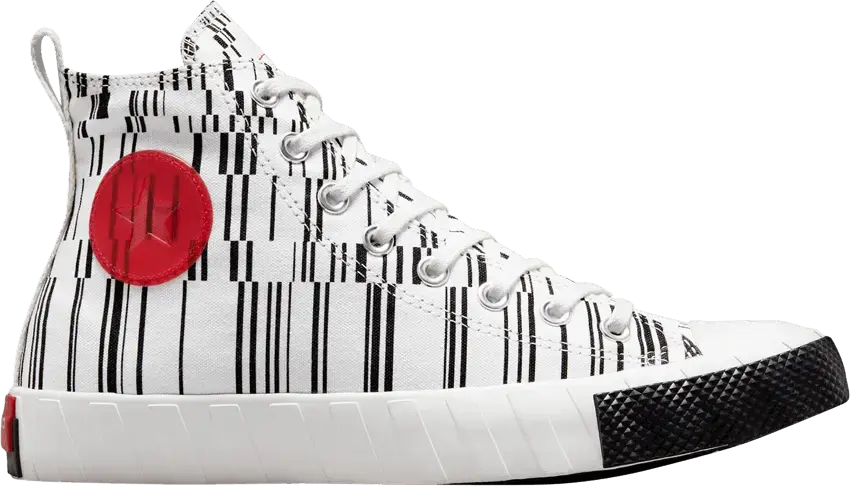  Converse UNT1TL3D High &#039;Translucent Barcode - White University Red&#039;