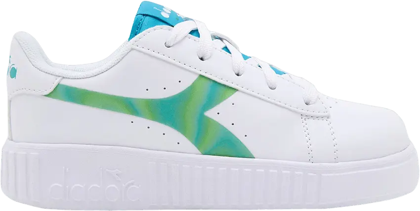  Diadora Game Step Kaleido Little Kid &#039;White Baltic&#039;