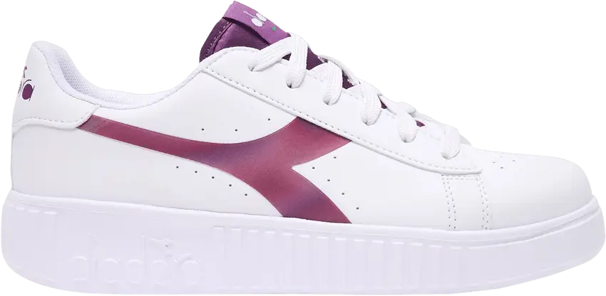  Diadora Game Step Kaleido Big Kid &#039;White Dahlia Mauve&#039;