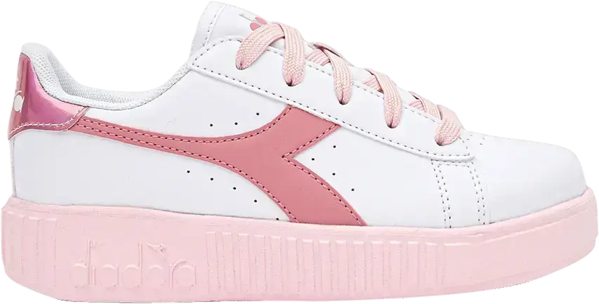  Diadora Game Step Little Kid &#039;White Sweet Pink&#039;