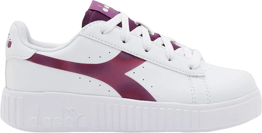  Diadora Game Step Kaleido Little Kid &#039;White Dahlia Mauve&#039;