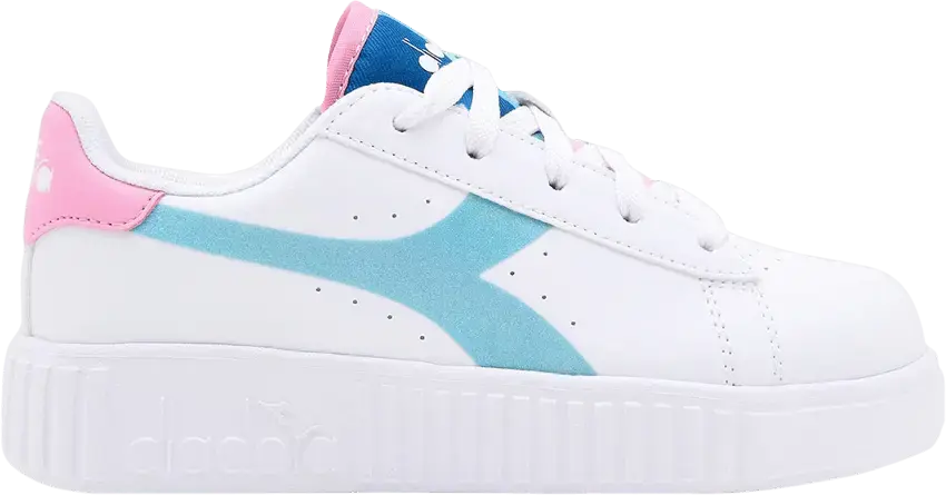  Diadora Game Step Wonderland Little Kid &#039;White Fuchsia Pink&#039;