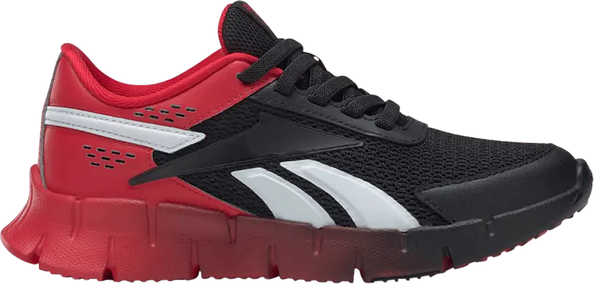  Reebok Zig Dynamica 2 Big Kid &#039;Black Vector Red&#039;