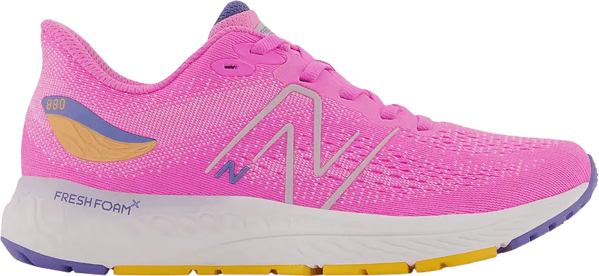  New Balance Fresh Foam X 880v12 Big Kid Wide &#039;Vibrant Pink Night Sky&#039;