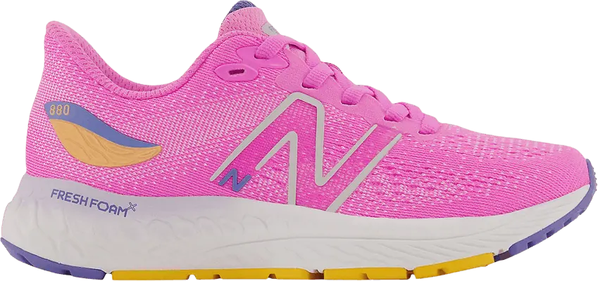  New Balance Fresh Foam X 880v12 Little Kid Wide &#039;Vibrant Pink Night Sky&#039;