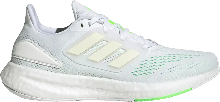  Adidas PureBoost 22 &#039;White Beam Green&#039;