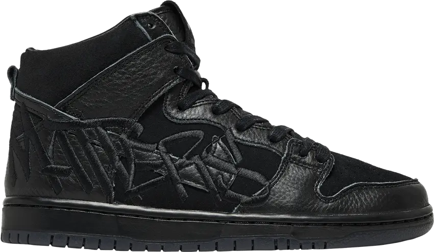  Nike SB Dunk High FAUST Black Gold