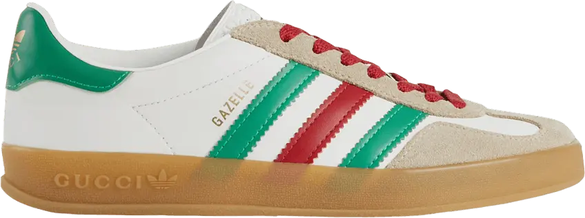  Adidas x Gucci Wmns Gazelle &#039;White Green Red&#039;