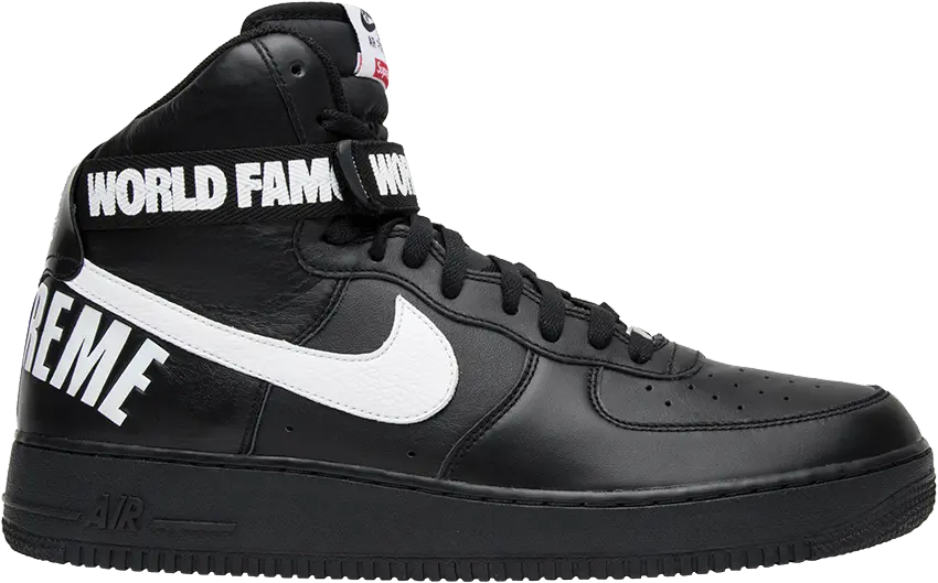  Nike Air Force 1 High Supreme World Famous Black