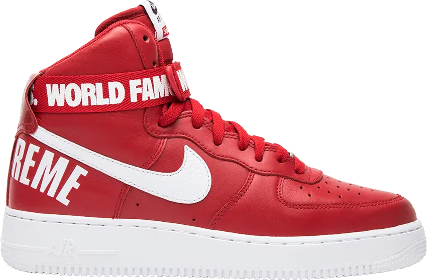  Nike Air Force 1 High Supreme World Famous Red