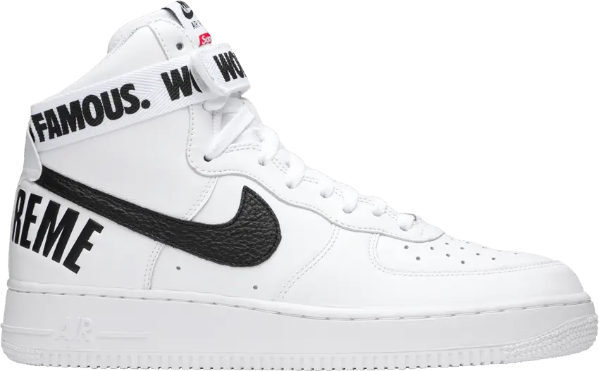  Nike Air Force 1 High Supreme World Famous White