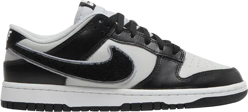  Nike Dunk Low Chenille Swoosh Black Grey