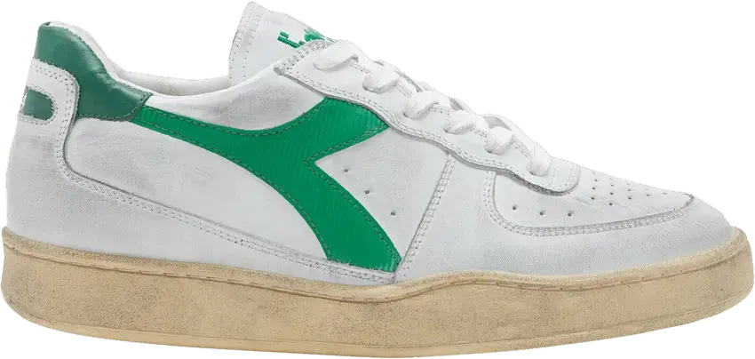  Diadora Mi Basket Low Used &#039;White Verdant Green&#039;