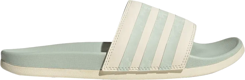  Adidas Wmns Adilette Comfort Slide &#039;White Linen Green&#039;