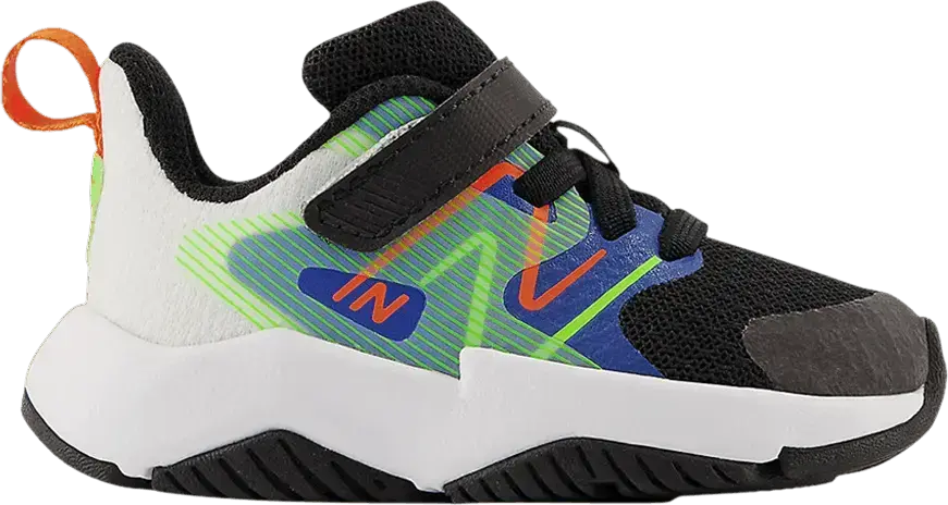  New Balance Rave Run v2 Bungee Lace Top Strap Toddler Wide &#039;Black Cobalt Green&#039;