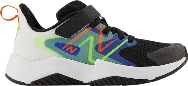  New Balance Rave Run v2 Bungee Lace Big Kid Wide &#039;Black Cobalt Green&#039;