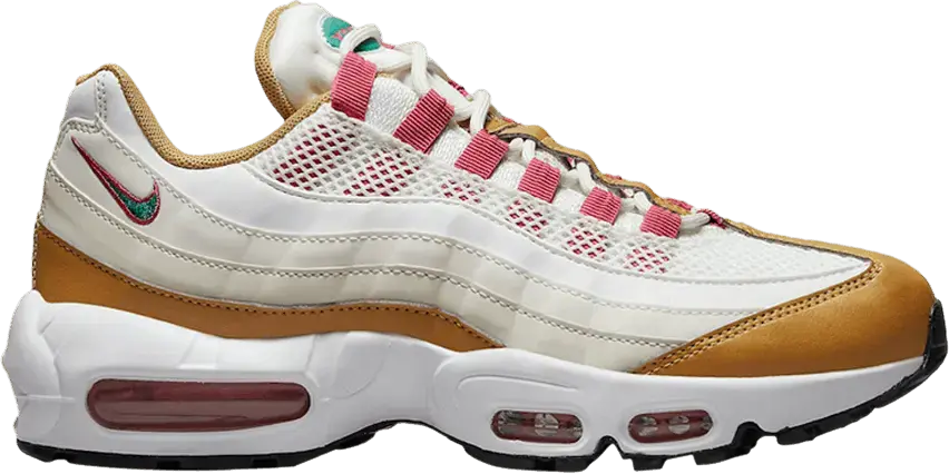  Nike Air Max 95 Powerwall White Wheat (Women&#039;s)