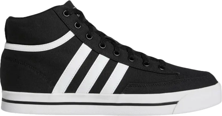  Adidas Retrovulc Mid Canvas &#039;Core Black White&#039;