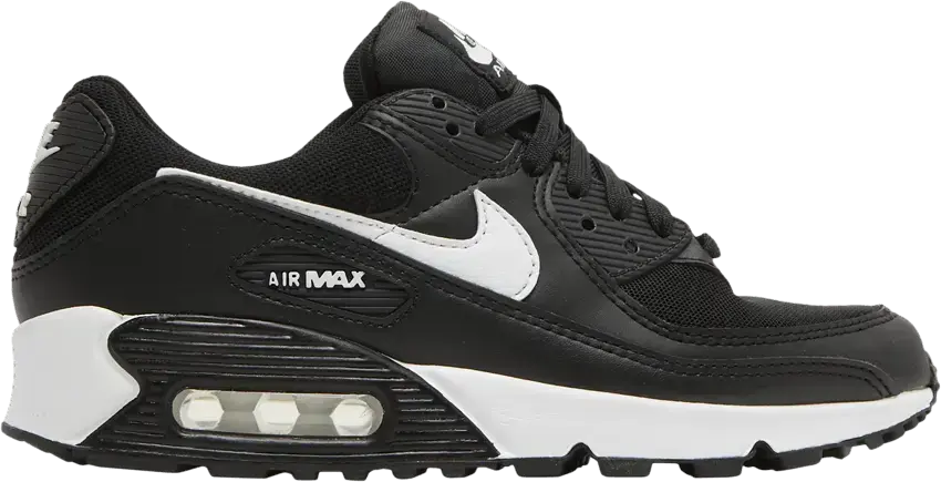  Nike Air Max 90 Black White (Women&#039;s)
