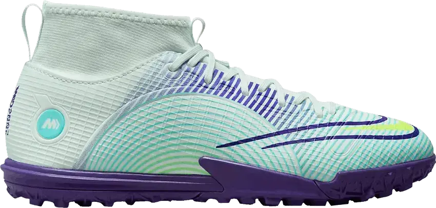  Nike Mercurial Superfly 8 Academy TF GS &#039;Dream Speed - Barely Green Electro Purple&#039;