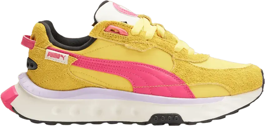  Puma Wmns Wild Rider Vintage &#039;Super Lemon Glowing Pink&#039;