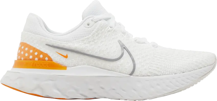  Nike React Infinity Run Flyknit 3 White Grey Kumquat