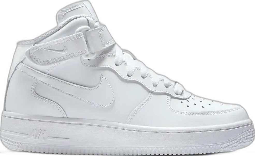  Nike Air Force 1 Mid White (GS)