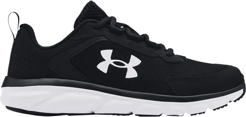  Under Armour Assert 9 Wide GS &#039;Black White&#039;