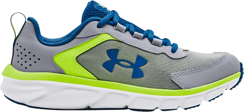  Under Armour Assert 9 GS &#039;Mod Grey High-Vis Yellow&#039;