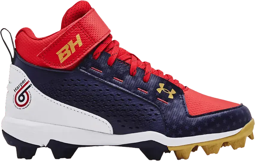  Under Armour Harper 6 Mid RM LE GS &#039;White Midnight Navy&#039;