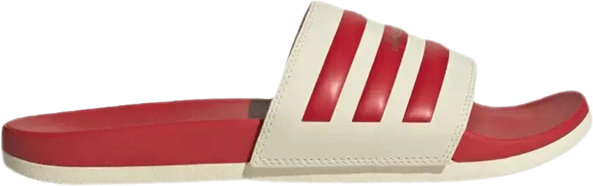  Adidas Adilette Comfort Slide &#039;Wonder White Vivid Red&#039;